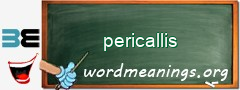 WordMeaning blackboard for pericallis